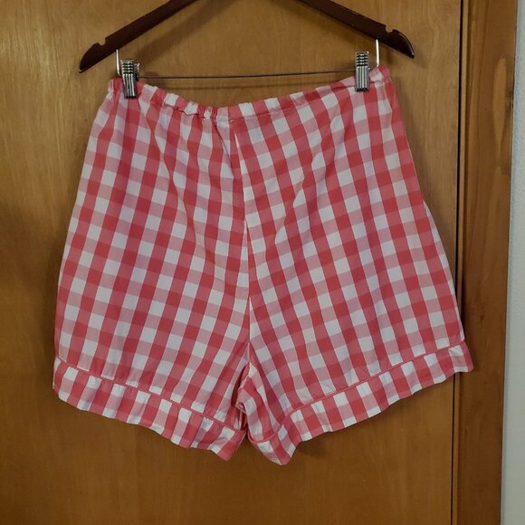 BedHead Gingham Pajama Shorts Women's 2X EUC Red And White - Picture 2 of 4